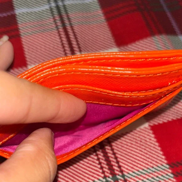 Tory Burch Vibrant Orange Card Holder - Picture 6 of 10